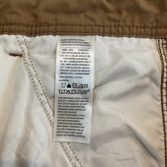 Levi Strauss Signature Shorts Mens 40 Tan Khaki Cargo Pockets Flat‎ Front - Picture 13 of 14